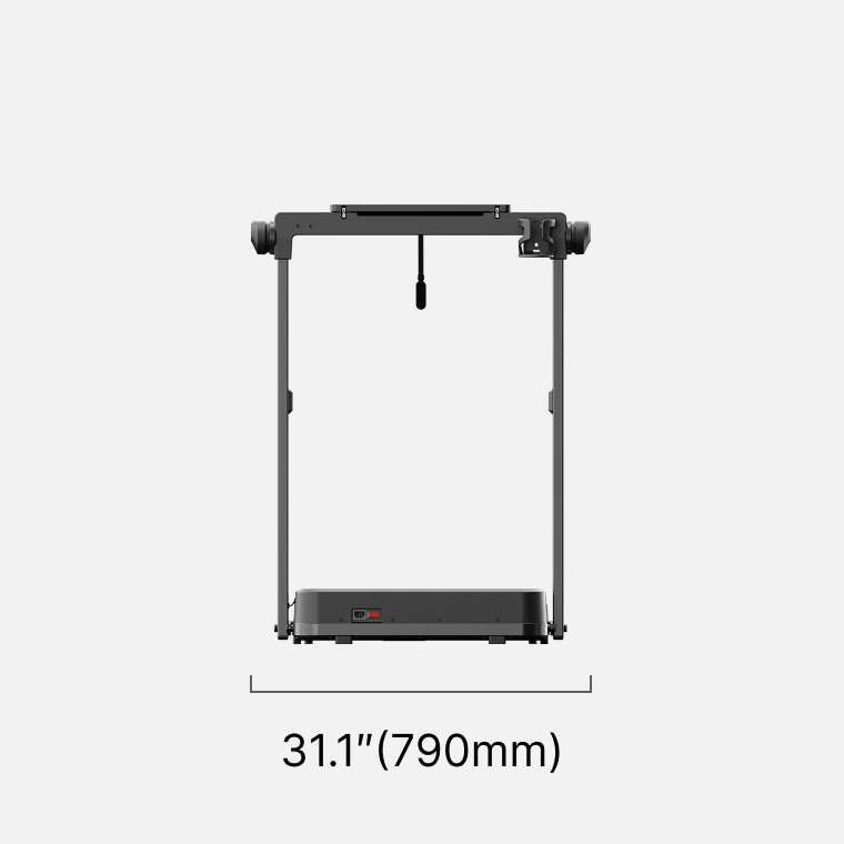 Front width dimensions of the WalkingPad foldable treadmill