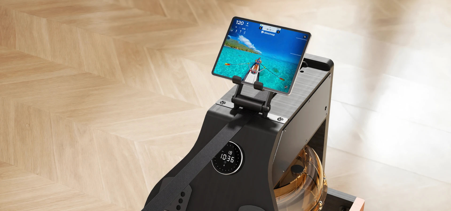 WalkingPad WM10 rowing machine tablet holder for entertainment during workouts