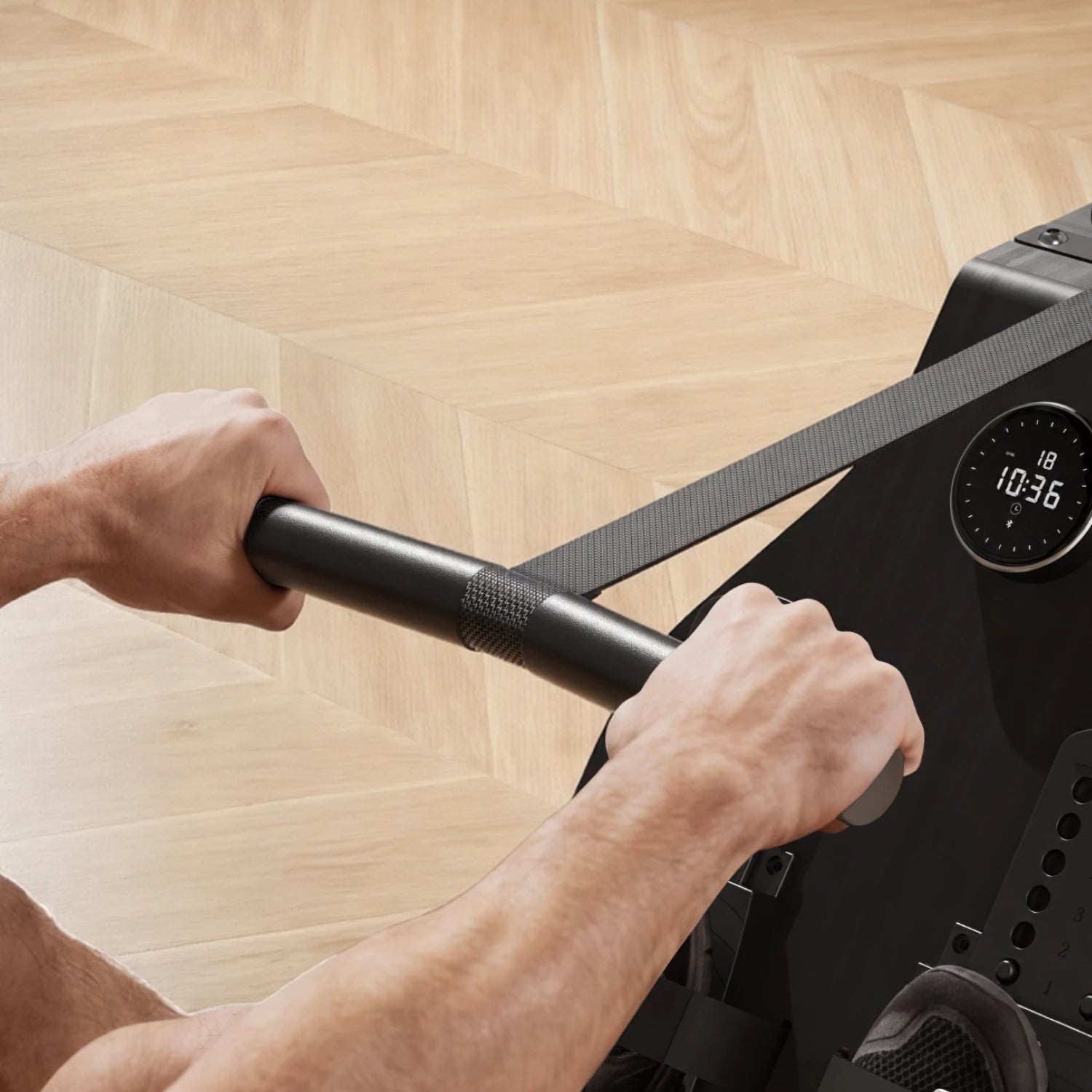 WalkingPad WM10 rowing machine ergonomic handlebar for comfortable rowing grip