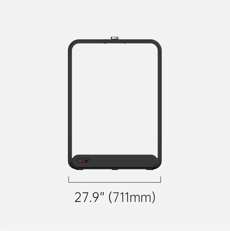 Front width dimensions of the WalkingPad X21 foldable treadmill