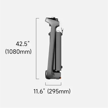 Folded dimensions of the WalkingPad X218 treadmill for compact storage