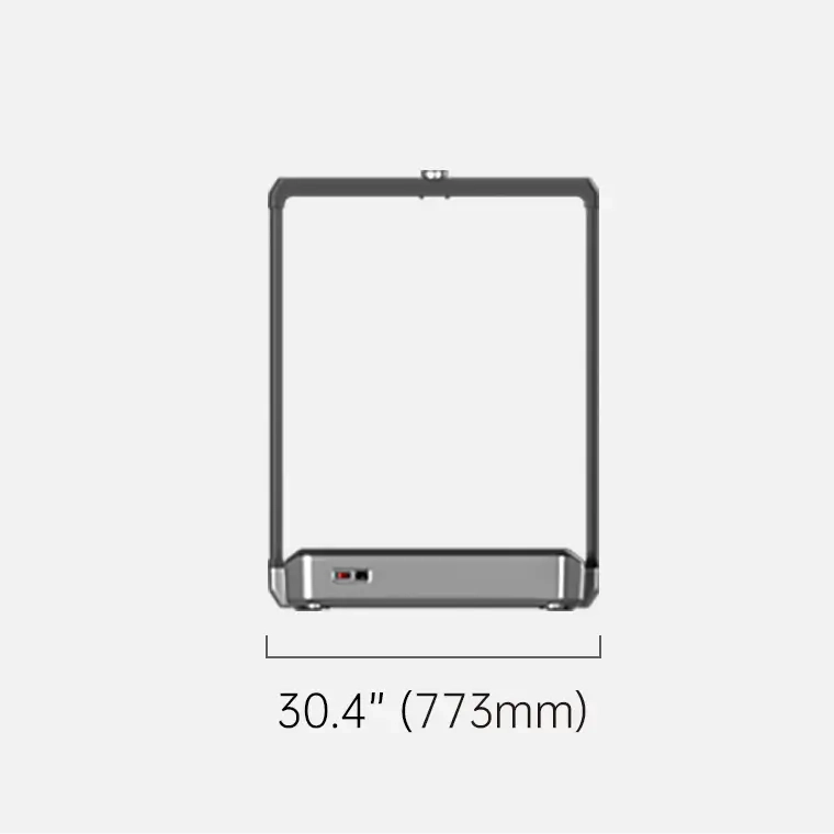 WalkingPad X25 treadmill front view dimensions showing width of 30.4 inches
