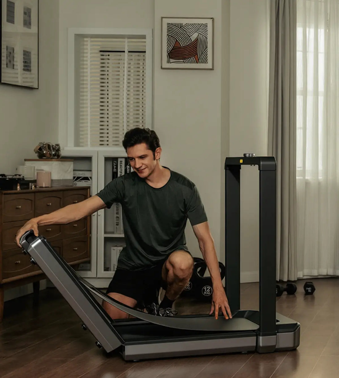 WalkingPad X25 treadmill with unique vertical folding design for fast and space-saving storage
