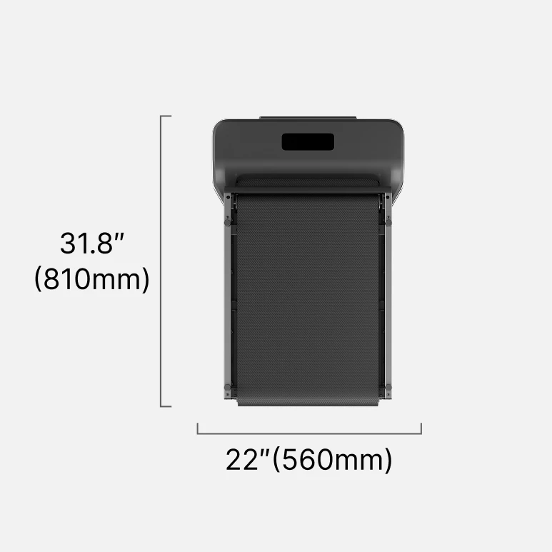 WalkingPad Z1 walking pad front view dimensions showing width and height measurements