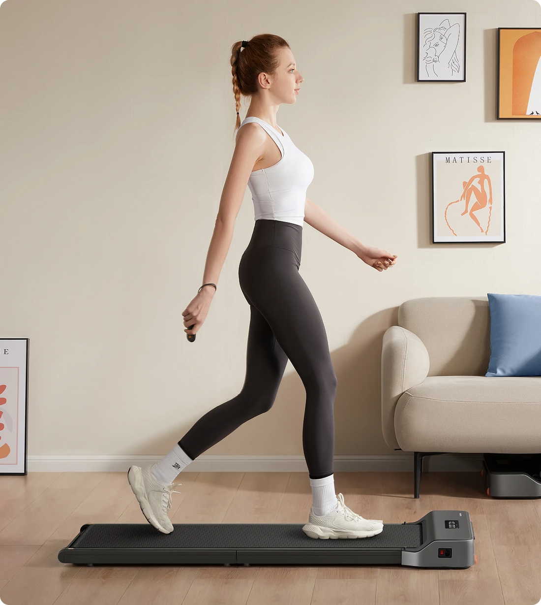 WalkingPad Z1 walking pad used for daily walking exercise at home