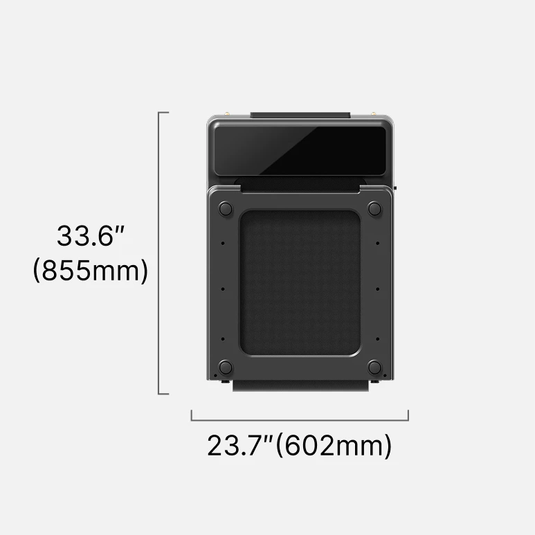 WalkingPad Z3 walking pad front view dimensions showing width and height measurements