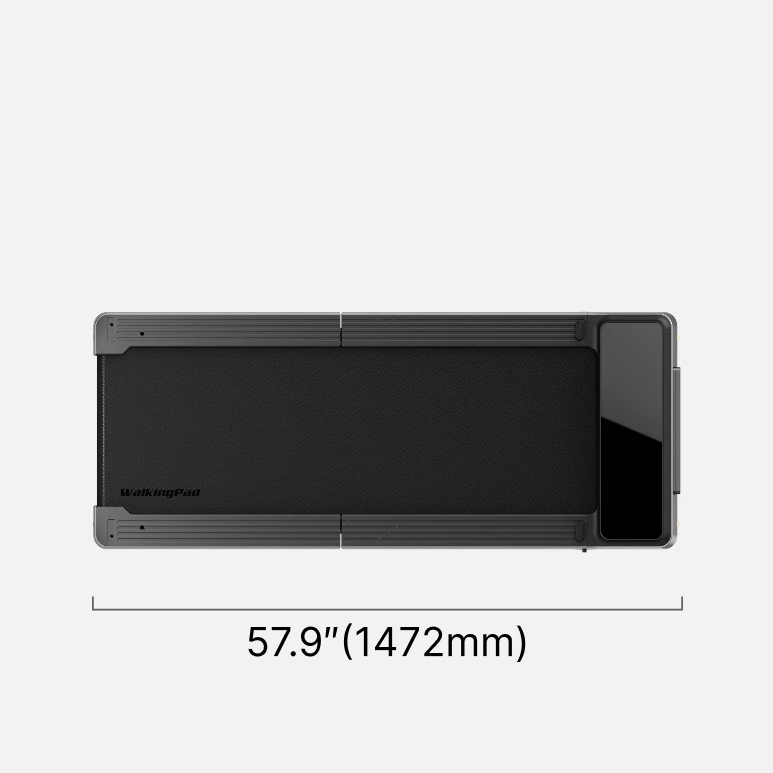 WalkingPad Z3 walking pad top view dimensions showing full length and deck size