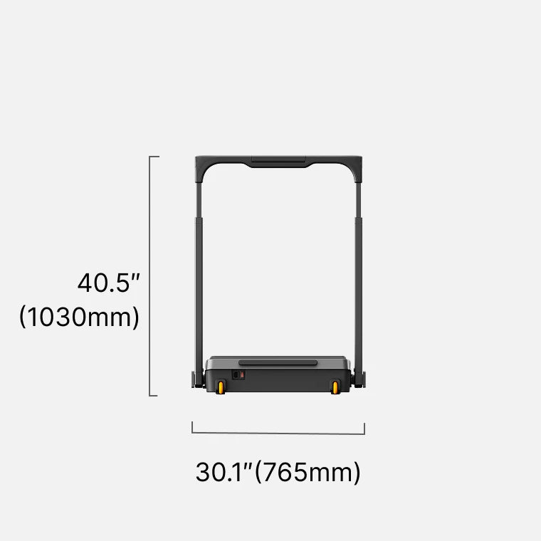 WalkingPad Z3 Hybrid treadmill front view dimensions showing height and width measurements