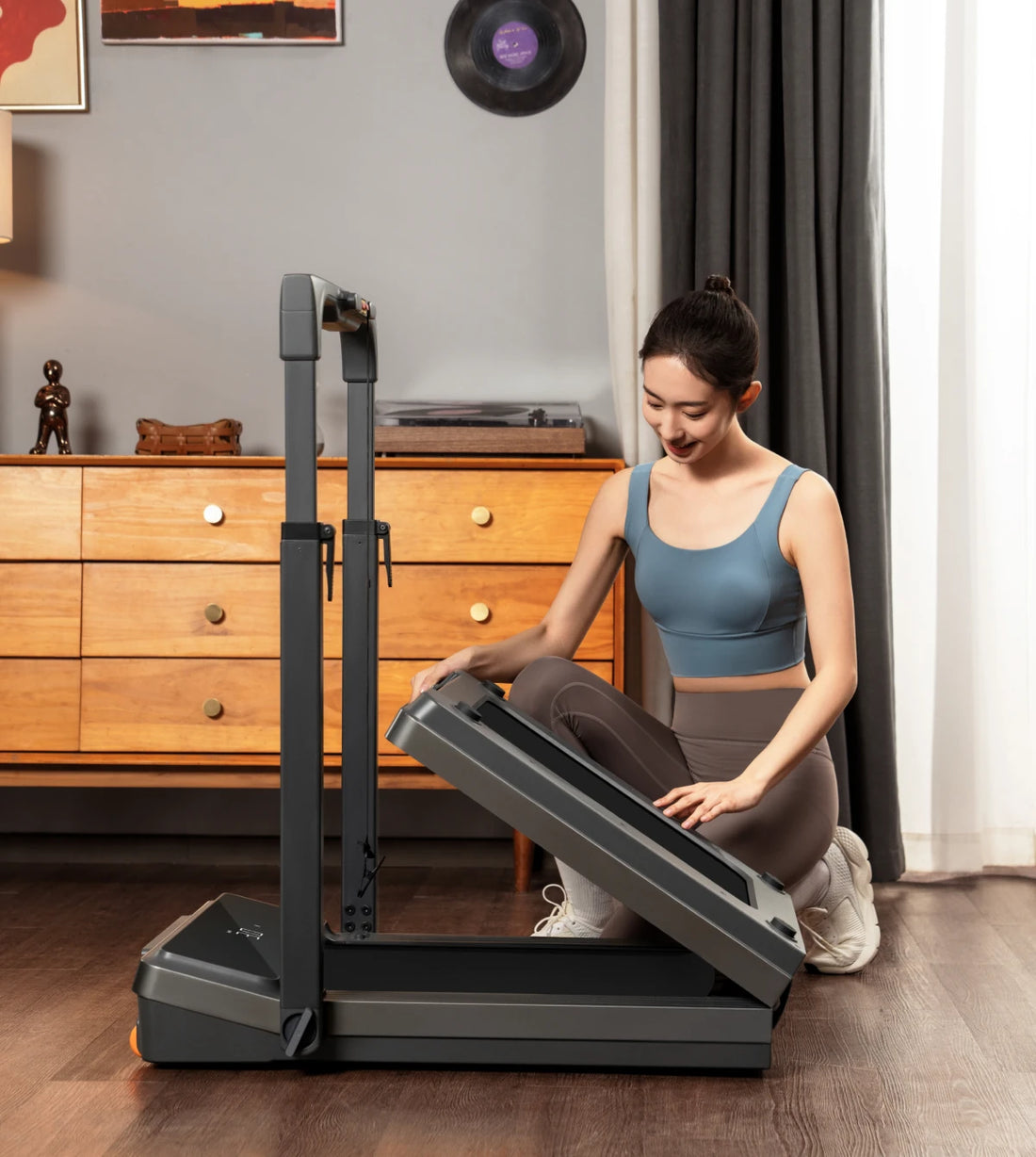 WalkingPad Z3 Hybrid treadmill easy folding design for quick storage at home