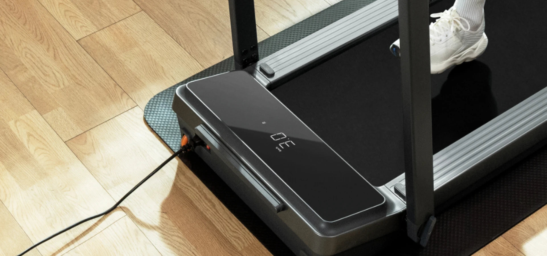 WalkingPad Z3 Hybrid treadmill LED display showing speed and workout data clearly