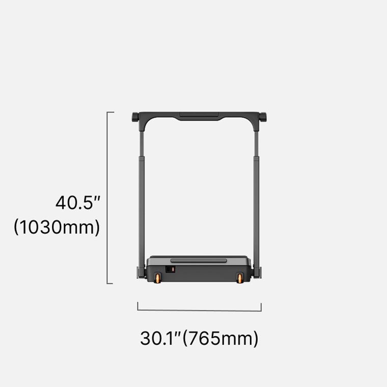 WalkingPad Z3 Hybrid Plus treadmill front view dimensions showing width and height measurements