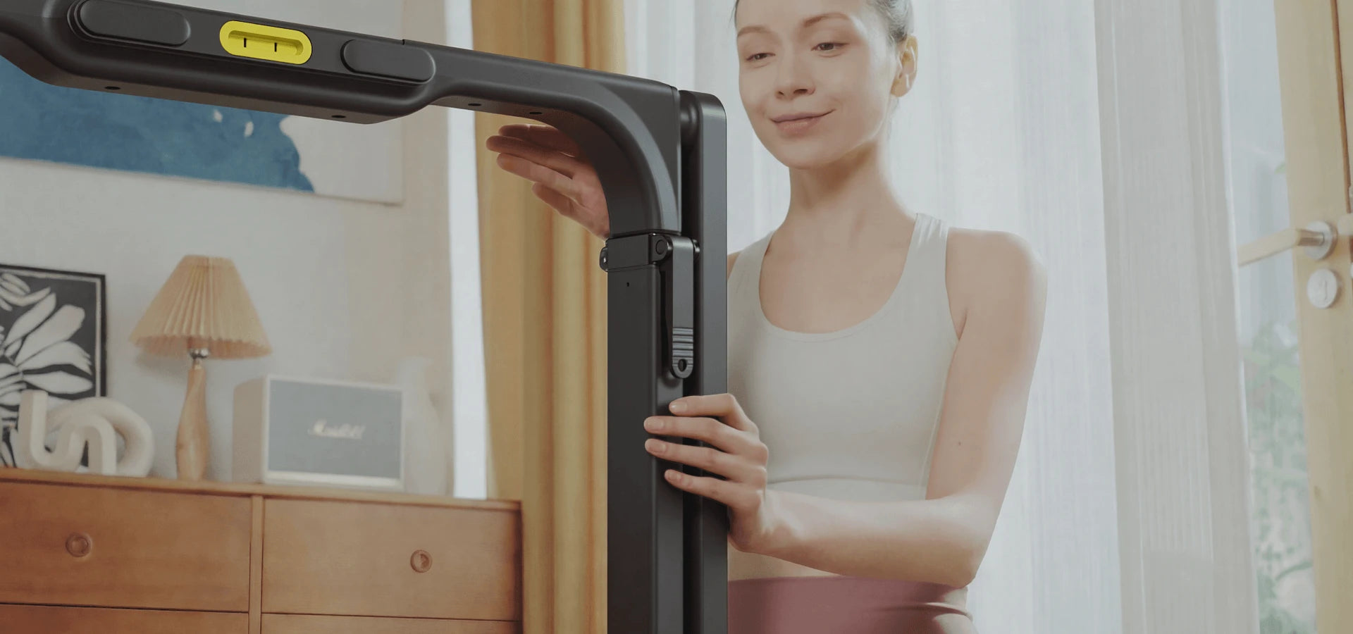 WalkingPad Z3 Hybrid Plus treadmill foldable side handles for flexible support and space saving design