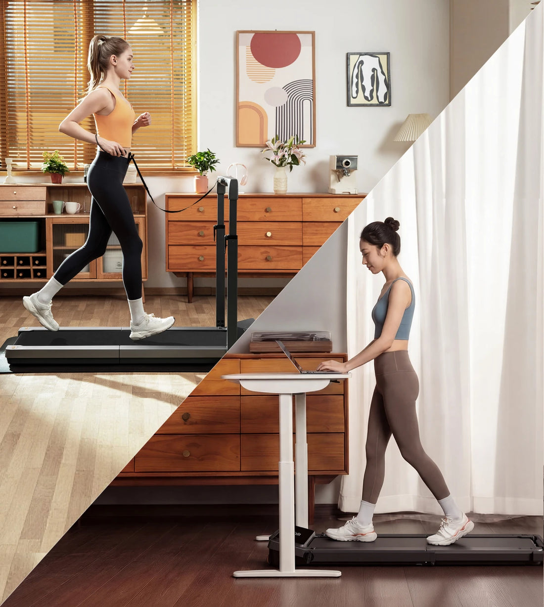 WalkingPad Z3 Hybrid treadmill 2 in 1 walking and running modes for home and office use