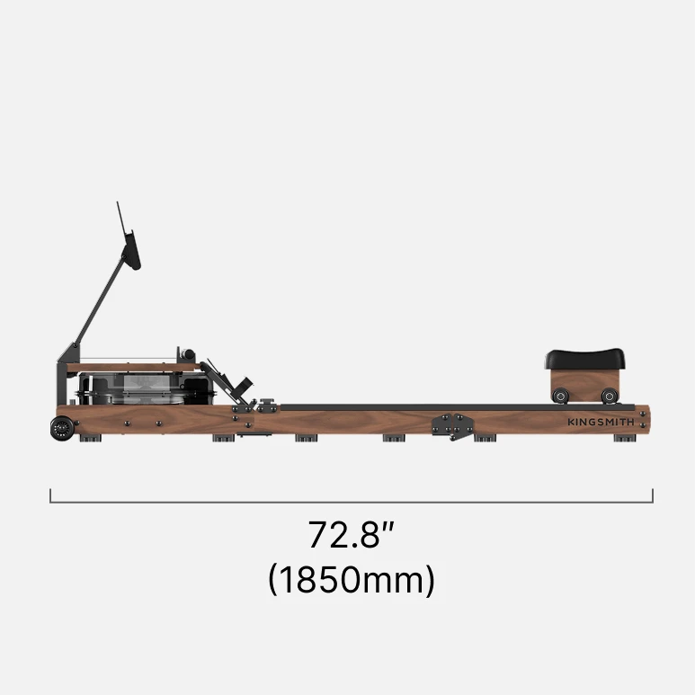 folded rowing machine dimensions compact storage size width height