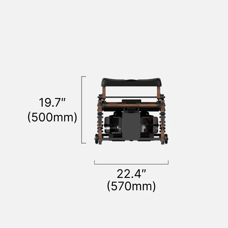 unfolded rowing machine full length dimensions long rail size