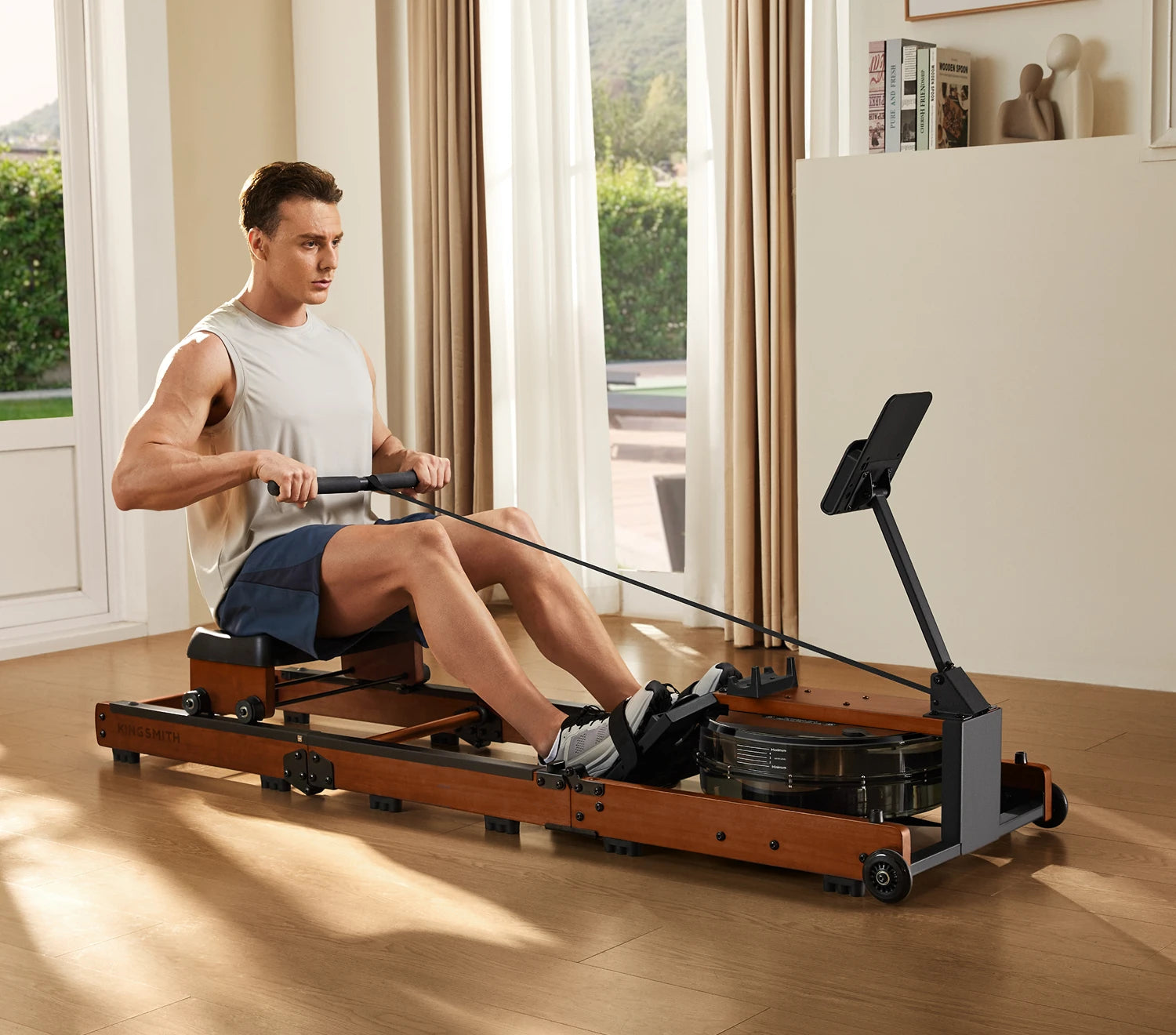 real water resistance rowing immersive workout experience